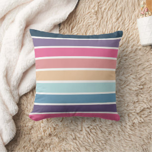 Coussin Motif rayé coloré