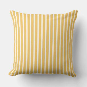 Coussin Motif rayé jaune clair et blanc 