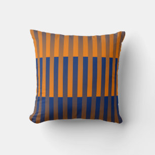 Coussin Motif rayé orange et violet