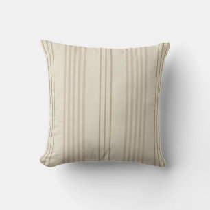 Coussin Motif rayure à carreaux beige classique neutre