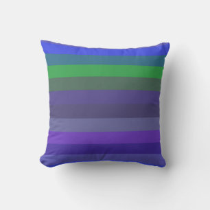 Coussin Motif rayure rétro à ton joyau gras
