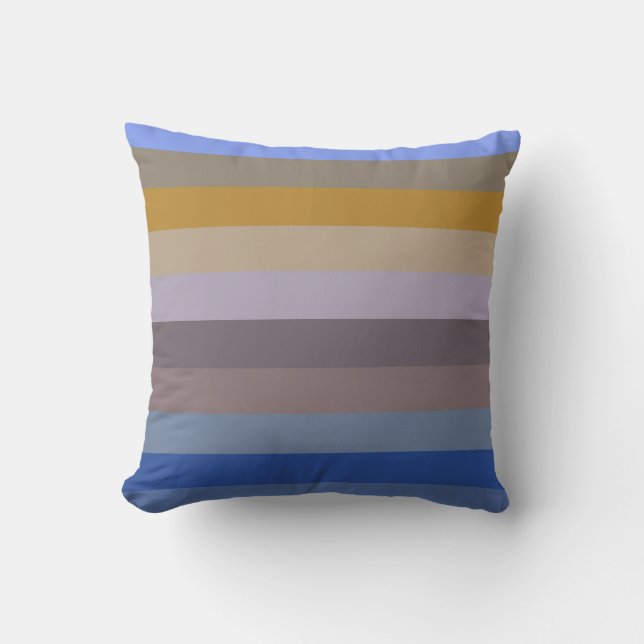 Coussin Motif rayure rétro de récolte (Recto)
