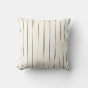 Coussin Motif rayure verticale fine Bohème Neutre Terreux