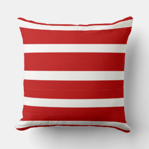 Coussin Motif rayures rouges cool et élégant