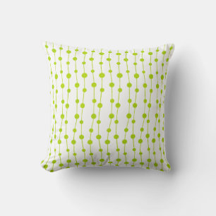 Coussin Motif Rayures Vertes et Points