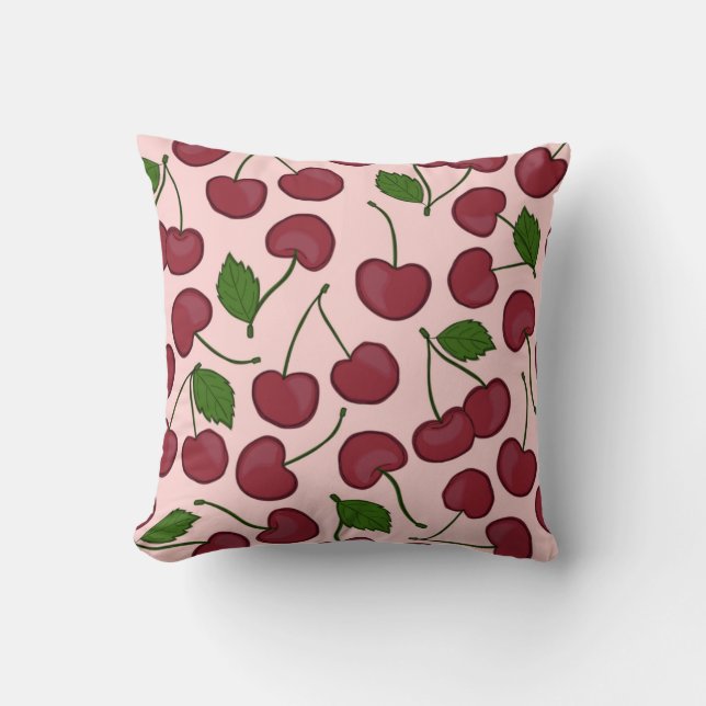 Coussin Motif Red Cherry (Recto)