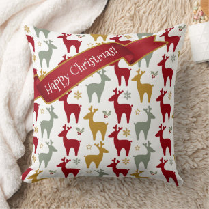 Coussin Motif Red Christmas Reindeer#12 ID1009