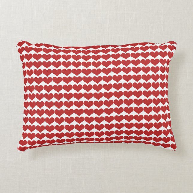 Coussin Motif Red Cute Hearts (Devant)