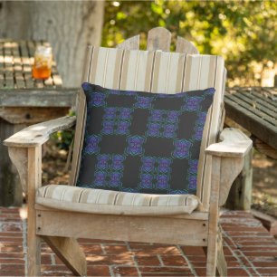 Coussin Motif Répété de Ligne Superposée Translucide Abstr