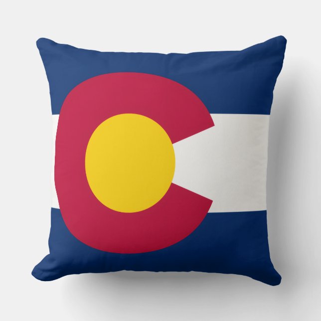 Coussin Motif Répétitif du Drapeau de l'État du Colorado (Recto)