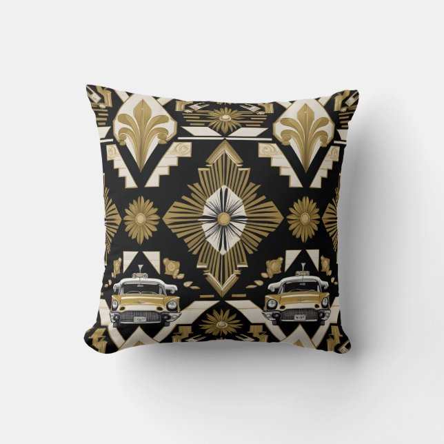 Coussin motif rétro (Recto)