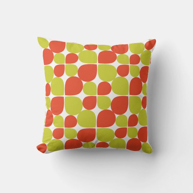 Coussin Motif rétro Abstrait floral (Recto)