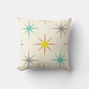 Coussin Motif rétro en explosion de milieu de siècle