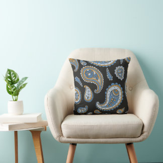 Coussin Motif Retro Paisley
