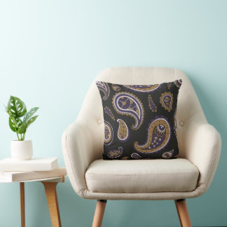 Coussin Motif Retro Paisley