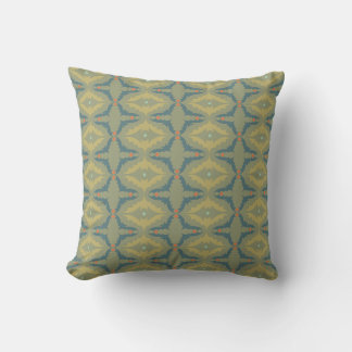 Coussin Motif Rétro Vintage Verdâtre