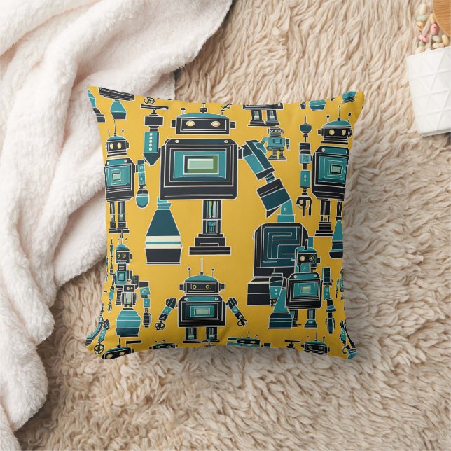 Coussin Motif robotique (Marche des machines) (Couverture)