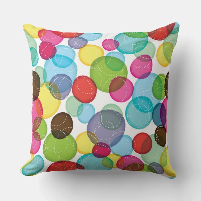 Coussin Motif rond 2 d'enfants de bulles (Recto)