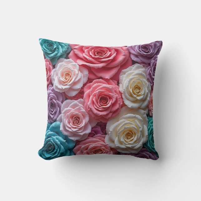 Coussin motif rose (Recto)