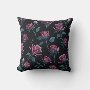 Coussin motif rose