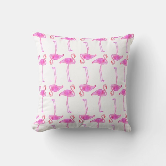 Coussin Motif rose de Flamant rose (Recto)
