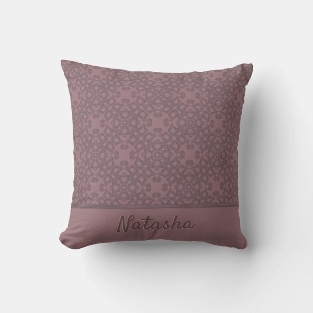 Coussin Motif Rose Dusty personnalisé (Recto)