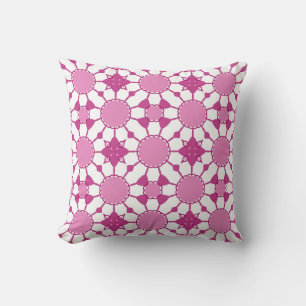 Coussin Motif rose et blanc
