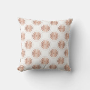 Coussin Motif rose Gold White Dots