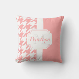 Coussin Motif rose Houndstooth