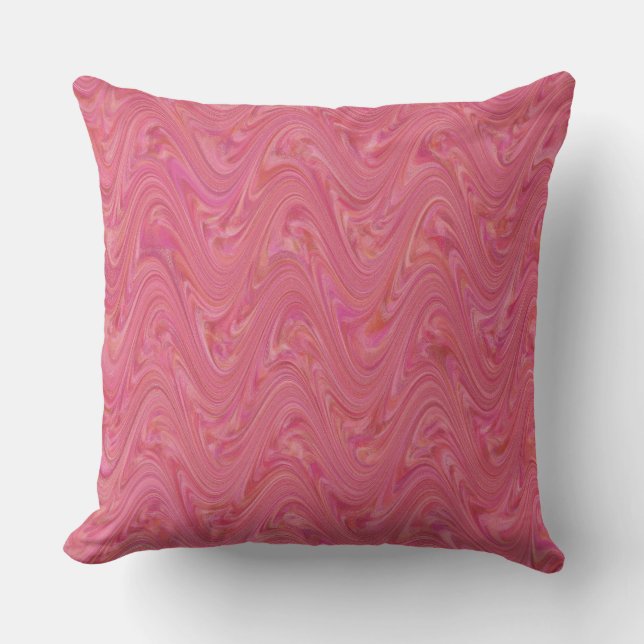 Coussin Motif Rose Marbré (Recto)