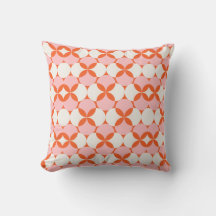Motif rose orange vibrant et ludique