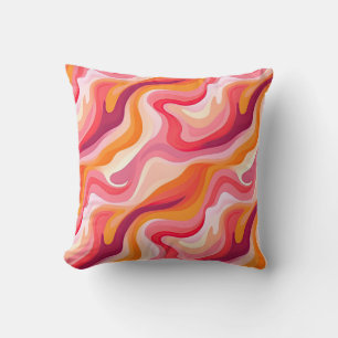 Coussin Motif rose rétro Abstrait