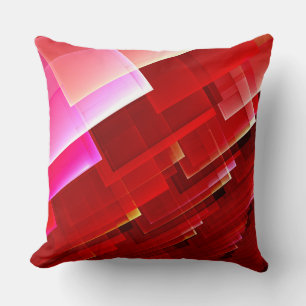 Coussin Motif rouge abstrait géométrique