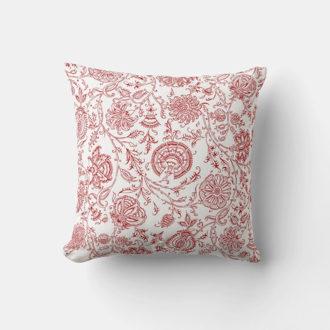 Coussin Motif rouge et blanc (Recto)