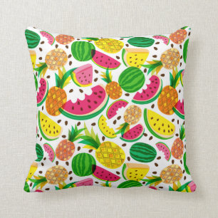 Coussin Motif rouge et jaune de fruit tropical