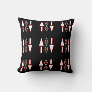 Coussin Motif rouge et noir, inspiration tendance