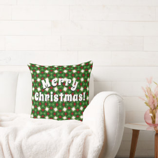 Coussin Motif rouge et vert Joyeux Noël