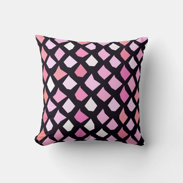 Coussin Motif rouge lavande rose violet (Recto)