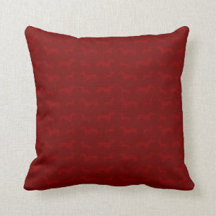 Coussin Motif rouge mignon de teckel