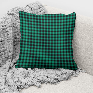 Coussin Motif Rustic Green En vichy Checks