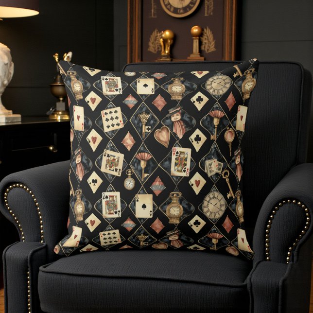 Coussin Motif rustique Alice foncée (Créateur téléchargé)