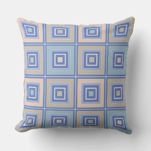 Coussin Motif rustique de carrés en patchwork