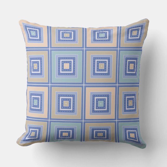 Coussin Motif rustique de carrés en patchwork (Recto)