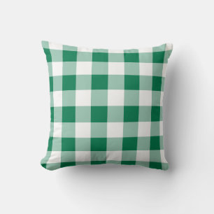 Coussin Motif sans couture à carreaux verts classiques