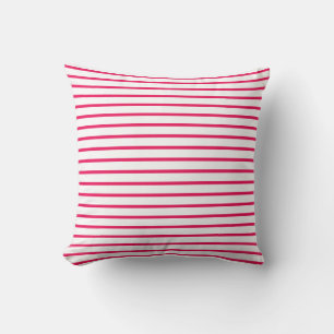 Coussin Motif sans couture à rayures roses et blanches