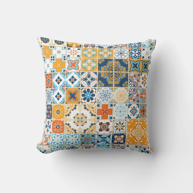 Coussin Motif sans couture avec carrelage portugais. infec (Recto)