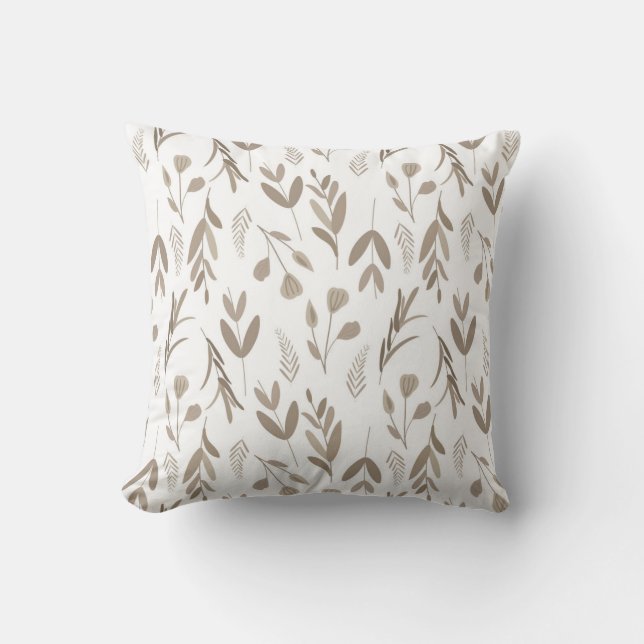Coussin Motif sans couture avec des plantes dans une palet (Recto)