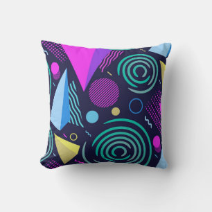 Coussin Motif sans couture avec différents types géométriq