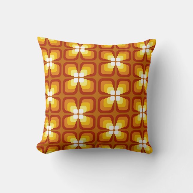 Coussin Motif sans couture avec éléments floraux abstraits (Recto)