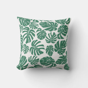 Coussin Motif sans couture avec feuilles de Monstera. Déco